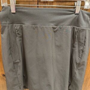 Dark Gray Skirt with Zipper Pockets